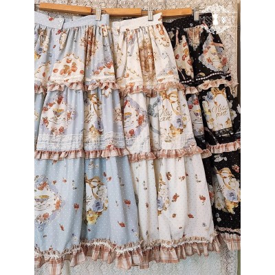Miss Point Cat Rose Tea Open Front Deluxe Skirt(Reservation/Full Payment Without Shipping)